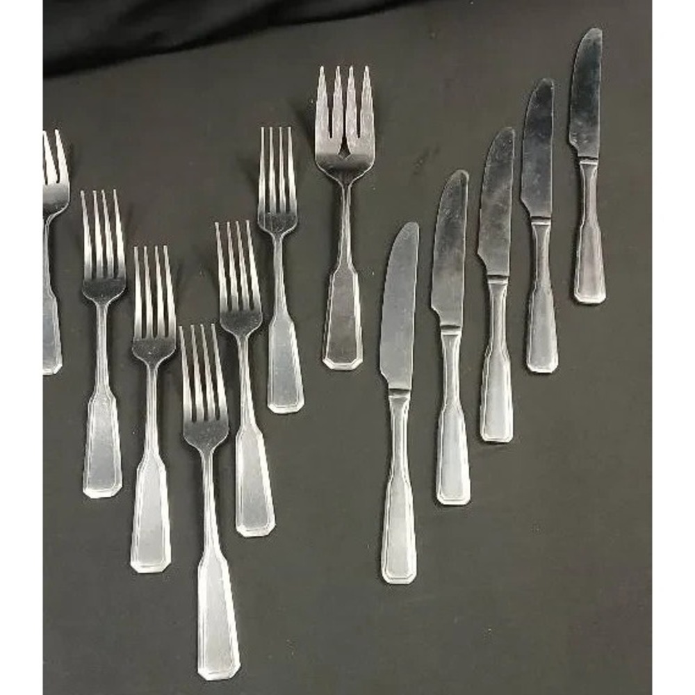 78-Pc Royal Household Stainless 18-0 China Flatware Set Lot Pre-Owned